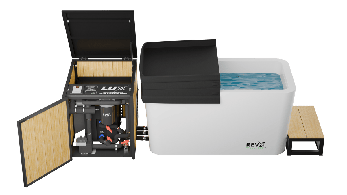 RevX Acrylic X Tub Cold Plunge + LUX High Performance Chiller and Filtration System - Reactivate Your Life
