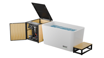 RevX Acrylic X Tub Cold Plunge + LUX High Performance Chiller and Filtration System - Reactivate Your Life