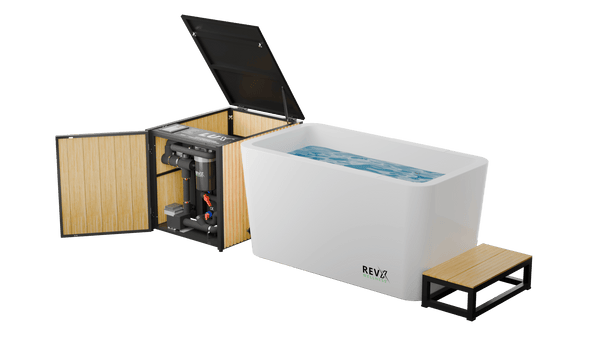 RevX Acrylic X Tub Cold Plunge + LUX High Performance Chiller and Filtration System - Reactivate Your Life